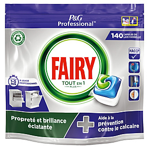 Tablettes lave-vaisselle cycle court Fairy All In One, paquet de 140 Tablettes lave-vaisselle cycle court Fairy All In One, paquet de 140