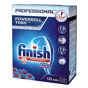 Tablettes lave-vaisselle cycle court Finish Powerball, boîte de 125