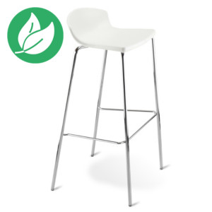 Tabouret haut de restauration Fingal -Assise polypropylène Blanc Tabouret haut de restauration Fingal -Assise polypropylène Blanc