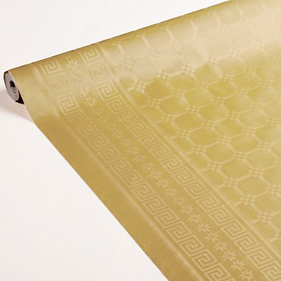 Tafelkleed op rol in damastpapier 1,18 x 25 m, metallic goudkleur - 1