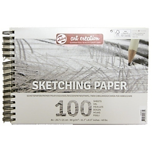 TALENS ART CREATION Bloc de dibujo, esbozo, espiral, 90g, A4, 100 hojas TALENS ART CREATION Bloc de dibujo, esbozo, espiral, 90g, A4, 100 hojas