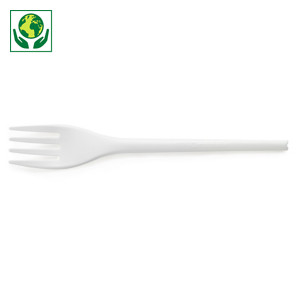 Talheres de amido de milho branco CPLA Talheres de amido de milho branco CPLA