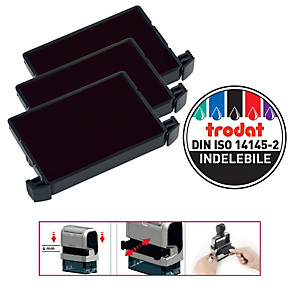 Tampone di ricambio 6/4750 - nero - Trodat - conf. 3 pezzi Tampone di ricambio 6/4750 - nero - Trodat - conf. 3 pezzi