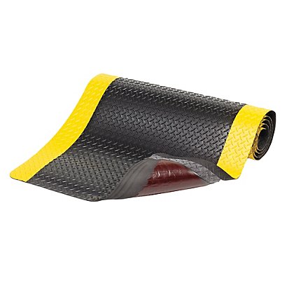 Tapis anti-fatigue Cushion Trax noir/jaune 91 x 150 cm - 1