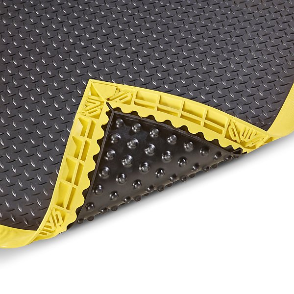 Tappeto antifatica nero con 3 bordi neri Diamond Flex 97 x 163 cm - 2