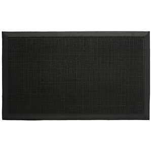 Tappeto per esterni, 100% caucciù, 80 x 100 cm, Nero Tappeto per esterni, 100% caucciù, 80 x 100 cm, Nero