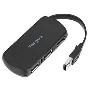 TARGUS HARDWARE Targus 4-Port USB Hub, USB 2.0, USB 2.0, 480 Mbit/s, Negro, Plástico, China ACH114EU