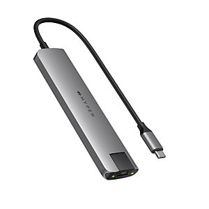 TARGUS HD22H, USB Tipo C, HDMI, RJ-45, USB 3.2 Gen 1 (3.1 Gen 1) Type-C, MicroSD (TransFlash), SD, 5000 Mbit/s, 60 Hz, Gris