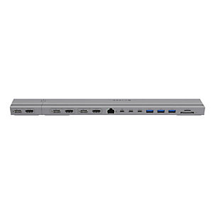Targus HyperDrive 4K, 2 x USB 3.2 Gen 2 (3.1 Gen 2) Type-C, DisplayPort, HDMI, RJ-45, USB 3.2 Gen 1 (3.1 Gen 1) Type-A, USB 3.2 Gen 1 (3.1 Gen 1) Type-C, MicroSD (TransFlash), SD, 60 Hz, 3840 x 2160, Plata HD156-GL