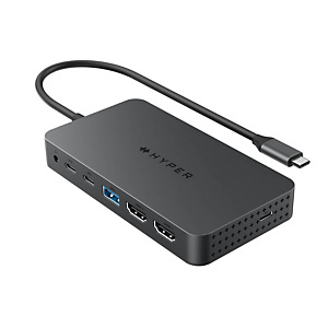 Targus HyperDrive Next Dual, Avec fil, USB Type-C, 100 W, 1.4/2.0, Gris, 10 Gbit/s HD7002GL Targus HyperDrive Next Dual, Avec fil, USB Type-C, 100 W, 1.4/2.0, Gris, 10 Gbit/s HD7002GL