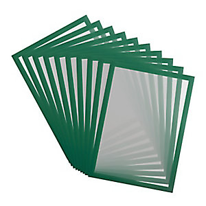 Tarifold Magneto Pro Solo - Pochette murale - Cadre d'affichage magnétique A4 - Cadre vert - Lot de 10 Tarifold Magneto Pro Solo - Pochette murale - Cadre d'affichage magnétique A4 - Cadre vert - Lot de 10