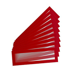 Tarifold Magneto Pro Solo - Pochette murale - Cadre d'affichage magnétique A5/A4 - Cadre rouge - Lot de 10