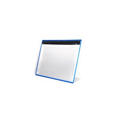 Tarifold Protège document mural magnétique A4 paysage en PVC rigide –  cadre métal Bleu
