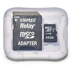 Tarjeta microSDXC Relay de 64 GB con adaptador SD