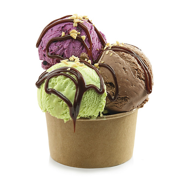 Tarrina para helado en kraft - 1