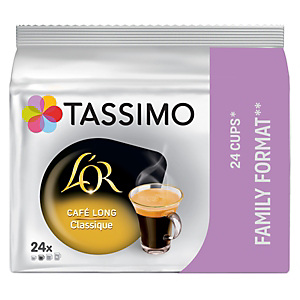 Tassimo T-Discs Café long classique L'OR - Intensité 4 - Paquet de 24 dosettes