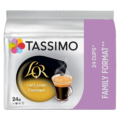 Tassimo T-Discs Café long classique L'OR - Intensité 4 - Paquet de 24 dosettes