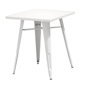 Tavolino da giardino Plate, 60 x 60 x 73 cm, Lamiera galvanizzata, Avorio Tavolino da giardino Plate, 60 x 60 x 73 cm, Lamiera galvanizzata, Avorio