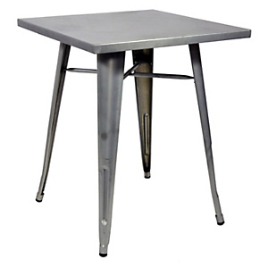 Tavolino da giardino Plate, 60 x 60 x 73 cm, Lamiera galvanizzata, Silver Tavolino da giardino Plate, 60 x 60 x 73 cm, Lamiera galvanizzata, Silver