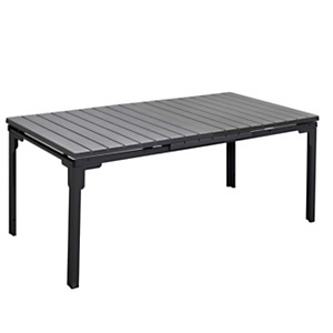 Tavolo da esterno allungabile Sven, Struttura in acciaio, Piano in HDPE, 180/240 x 89,5 x 76 cm, Antracite Tavolo da esterno allungabile Sven, Struttura in acciaio, Piano in HDPE, 180/240 x 89,5 x 76 cm, Antracite
