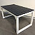 Tavolo da esterno componibile Tropea, 91 x 50 x 45 cm, Struttura in alluminio Bianco, Piano in legno sintetico Antracite - 2