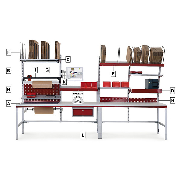 Tavolo da Imballaggio modulabile System Flex