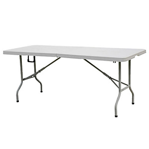 Tavolo pieghevole con maniglia, 183 x 76 x 74 cm, Grigio chiaro Tavolo pieghevole con maniglia, 183 x 76 x 74 cm, Grigio chiaro