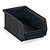 TC2 louvre black recycled storage bins, 165 x 100 x 75mm, pack of 60 - 1