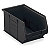 TC2 louvre black recycled storage bins, 165 x 100 x 75mm, pack of 60 - 3