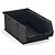 TC2 louvre black recycled storage bins, 165 x 100 x 75mm, pack of 60 - 4