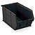 TC2 louvre black recycled storage bins, 165 x 100 x 75mm, pack of 60 - 5