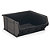 TC2 louvre black recycled storage bins, 165 x 100 x 75mm, pack of 60 - 6