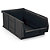 TC2 louvre black recycled storage bins, 165 x 100 x 75mm, pack of 60 - 7