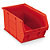 TC5 louvre storage bins, red, 350 x 205 x 182mm, pack of 10 - 1