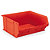 TC6 louvre storage bins, red, 375 x 420 x 182mm, pack of 5 - 1