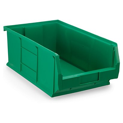 TC7 louvre storage bins, green, 520 x 310 x 200mm, pack of 5 - 1