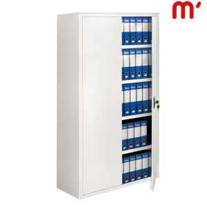 TECNICAL 2 Armadio metallico alto con ante battenti, 100 x 45 x 200 cm, Bianco TECNICAL 2 Armadio metallico alto con ante battenti, 100 x 45 x 200 cm, Bianco