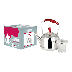 Teiera in acciaio inox La Rossa, Capacità 1 l Teiera in acciaio inox La Rossa, Capacità 1 l