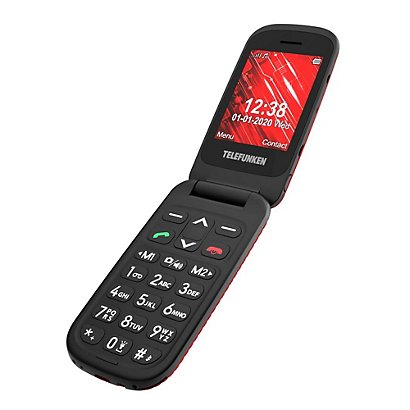 Telefunken S440, Concha, SIM única, 6,1 cm (2.4''), 1,2 MP, 800 mAh, Rojo TF-GSM-440-CAR-RD - 1