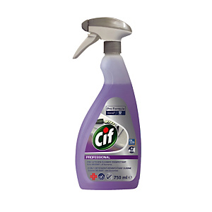 Détergent dégraissant et désinfectant Cif Professional 2 en 1 cuisine, vaporisateur 750 ml Détergent dégraissant et désinfectant Cif Professional 2 en 1 cuisine, vaporisateur 750 ml