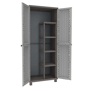 TERRY Armadio JWood 368 - 2 ante - 68 x 37,5 x 170 cm- PPL - effetto legno - grigio tortora TERRY Armadio JWood 368 - 2 ante - 68 x 37,5 x 170 cm- PPL - effetto legno - grigio tortora