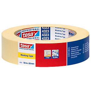 tesa® 4323 Cinta protectora beige claro 30 mm x 50 m