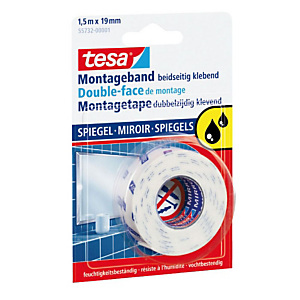 tesa® 55732 Powerbond® MIRROR Nastro biadesivo, Per ambienti umidi, specchi, 19 mm x 1,5 m, Bianco tesa® 55732 Powerbond® MIRROR Nastro biadesivo, Per ambienti umidi, specchi, 19 mm x 1,5 m, Bianco