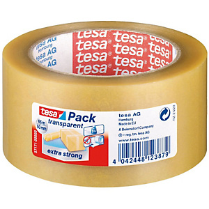 tesa® Cinta de Embalar PVC Extrafuerte Desenrollado silencioso, 50 mm x 66 m tesa® Cinta de Embalar PVC Extrafuerte Desenrollado silencioso, 50 mm x 66 m