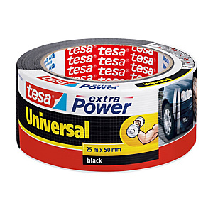 TESA Nastro adesivo Tesa Extra Power Universal - nero - 25 m x 50 mm TESA Nastro adesivo Tesa Extra Power Universal - nero - 25 m x 50 mm