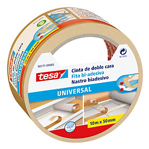 tesa® Nastro biadesivo speciale, Per tutte le superfici piane, 50 mm x 10 m