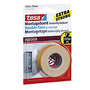 tesa® Powerbond® INDOOR Nastro biadesivo per montaggio Bianco 19 mm x 1,5 m 55740 tesa® Powerbond® INDOOR Nastro biadesivo per montaggio Bianco 19 mm x 1,5 m 55740