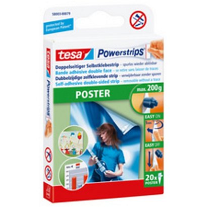 TESA Powerstrips POSTER, maintien maximal 0,2 kg - 1