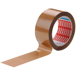 TESA Ruban adhésif d'emballage Standard PVC Havane, 50 mm x 100 m (Lot de 6)