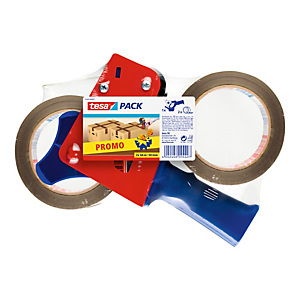 TESA Tendinastro Dispenser 57455 - nastri fino a 50 mm - 2 rotoli di nastro color avana 50 mm x 66 m inclusi TESA Tendinastro Dispenser 57455 - nastri fino a 50 mm - 2 rotoli di nastro color avana 50 mm x 66 m inclusi